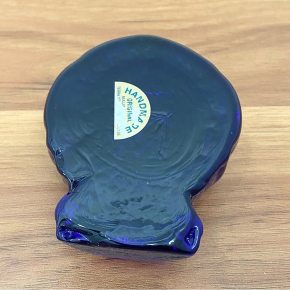Vintage Handmade Cobalt Blue Art Glass Paperweight - Picture 9 of 11